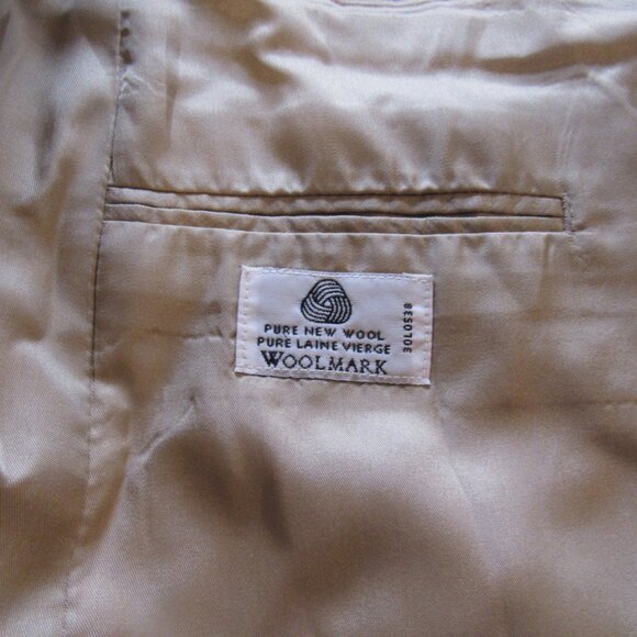 Gianni Valente Collezzione Tan Suit Jacket / Blazer, Size 44R, 100% Wool,  I425 - Picture 7 of 9